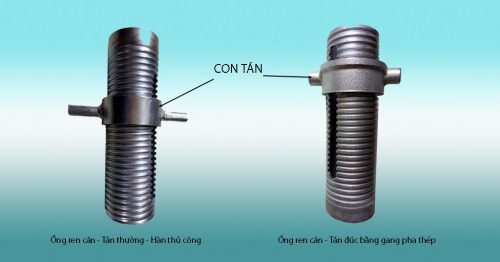 Ống ren cán tán đúc và tán thường