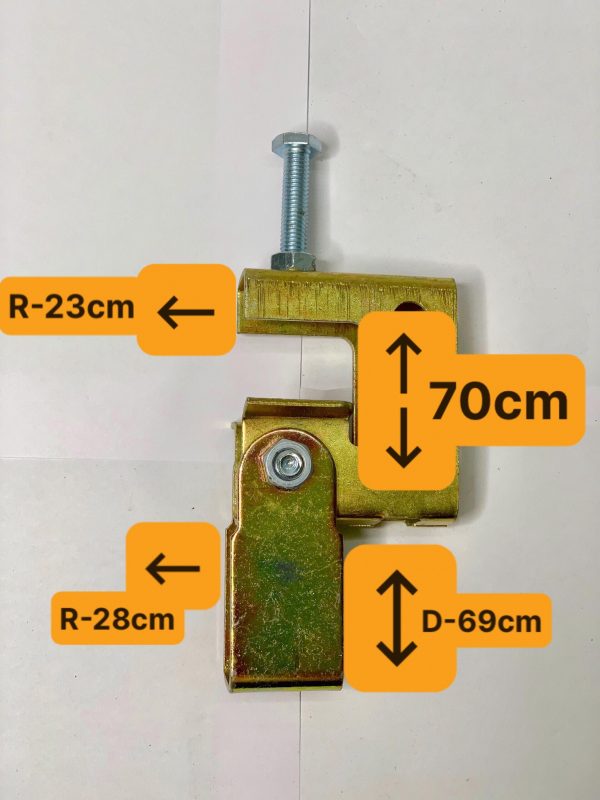 Kích thước kẹp xà gồ HB2